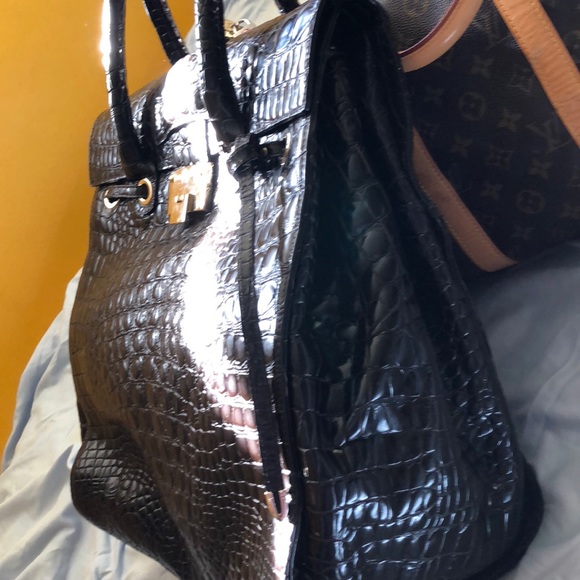 Authentic Jimmy Choo Crocodile Leather Rosabella Tote w/Crossbody Strap - Picture 4 of 7